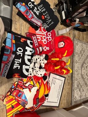 Firefighter Party Set - Red & Black